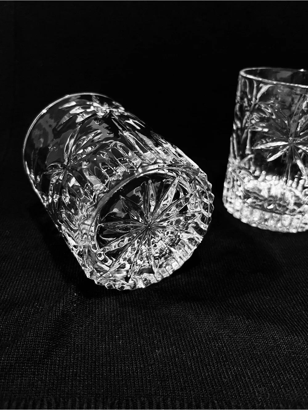 Godinger South Beach Palm Collection Crystal Double Old-Fashioned 4 Glasses